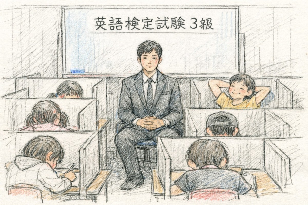 英語検定試験の様子